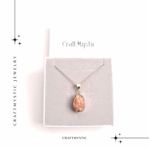 Colier Argint 925 cu Piatra Soarelui Brut - Energie Pozitiva [6]