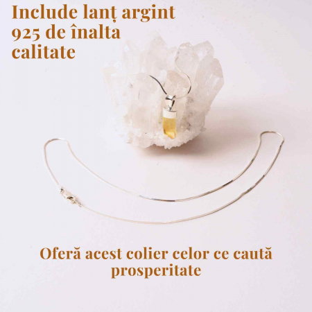 Pandantiv Argint cu Citrin - Energia si Stralucirea Naturii, 24mm [6]