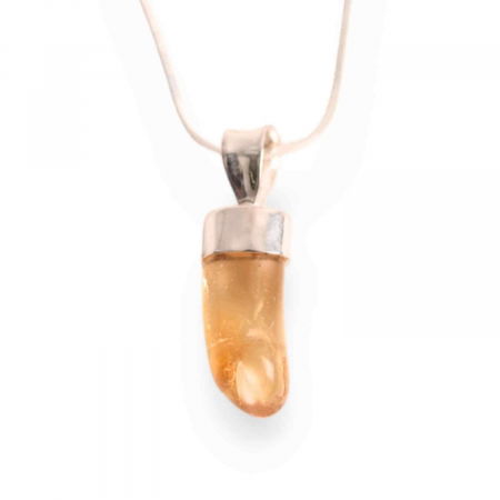 Leu - Pandantiv Argint cu Citrin - Energia si Stralucirea Naturii, 24mm