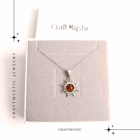 Colier argint 925 cu chihlimbar natural pentru echilibru si stil [6]