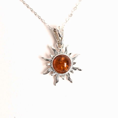 Echilibrare Energetica - Colier argint 925 cu chihlimbar natural pentru echilibru si stil