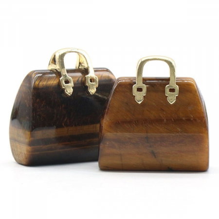 Pandantive 2.5 cm din piatra naturala, in forma de geanta - Accesorii din piatra pentru realizarea de bijuterii, cercei, colier [1]