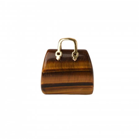 Cristale Decorative - Pandantive 2.5 cm din piatra naturala, in forma de geanta - Accesorii din piatra pentru realizarea de bijuterii, cercei, colier