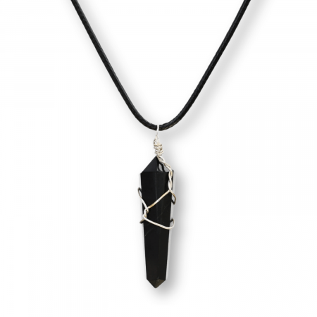 Alte cristale - Colier Ajustabil cu Pandantiv Hexagonal din Shungit Natural, 35mm