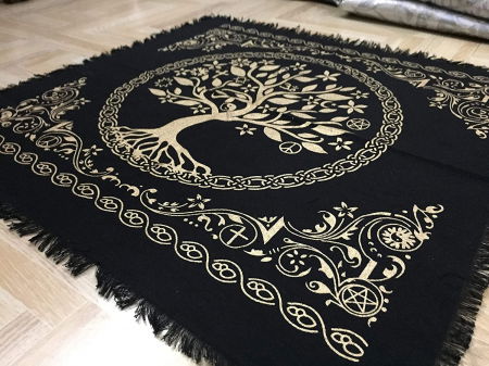 Panza Sacra pentru altar magic - Design Tree of Life Arborele Vietii - Vrajitorie Tarot Wiccani Spiritualitate - Copie - Copie [2]