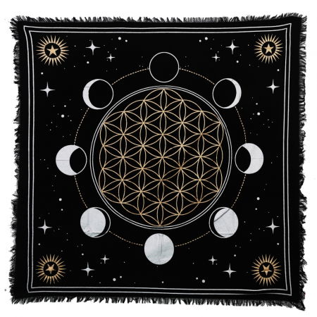 Panza Sacra pentru altar magic - Design Moon Phases - Vrajitorie Tarot Wiccani Spiritualitate - Copie [0]