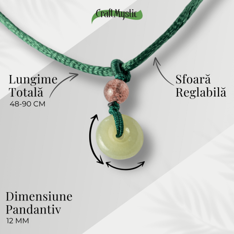 Echilibru si Protectie – Colier cu Nefrit Hetian (Jad Hetian) Natural [3]