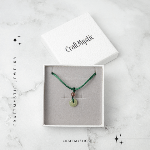 Echilibru si Protectie – Colier cu Nefrit Hetian (Jad Hetian) Natural [6]