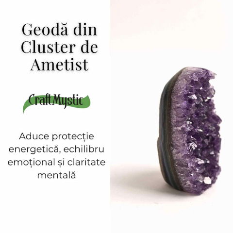 Geoda de ametist natural, taiata manual – Protectie si echilibru [27]
