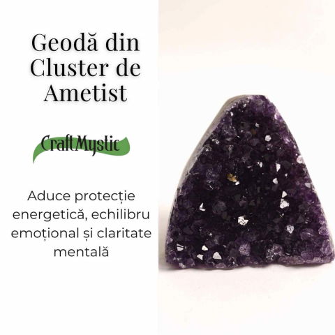 Geoda de ametist natural, taiata manual – Protectie si echilibru [26]