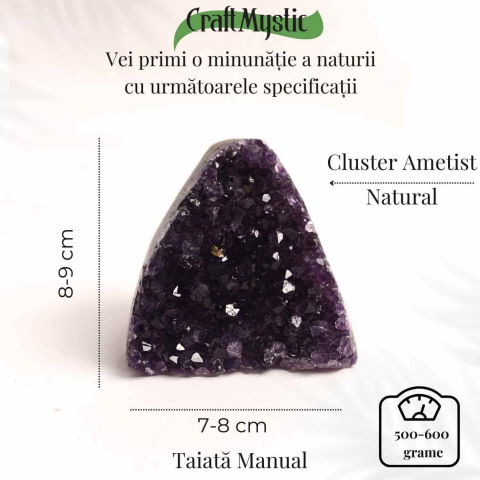 Geoda de ametist natural, taiata manual – Protectie si echilibru [1]