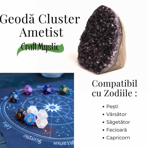 Geoda de ametist natural, taiata manual – Protectie si echilibru [3]