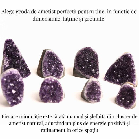 Geoda de ametist natural, taiata manual – Protectie si echilibru [7]