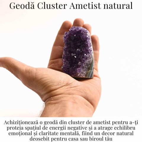 Geoda de ametist natural, taiata manual – Protectie si echilibru [21]
