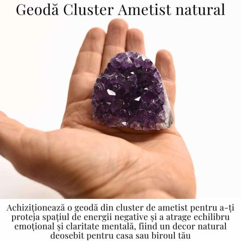 Geoda de ametist natural, taiata manual – Protectie si echilibru [22]
