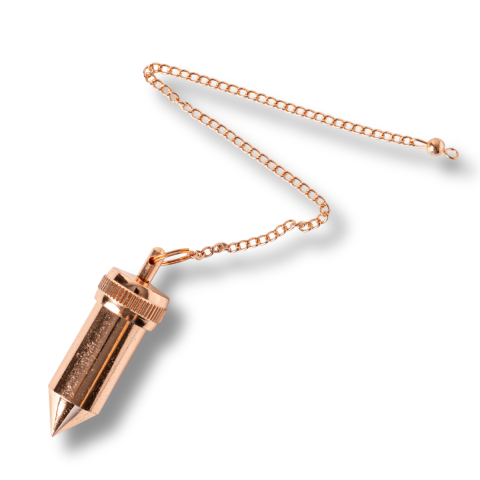 Cristale și Pietre Semiprețioase - Pendul Cupru Hexagonal cu Filet – Protectie si Claritate Energetica