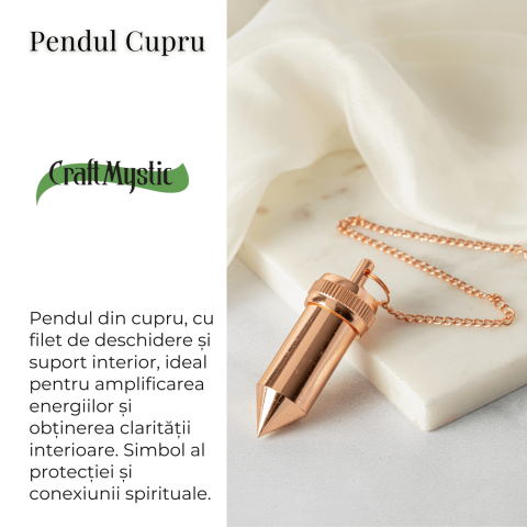 Pendul Cupru Hexagonal cu Filet – Protectie si Claritate Energetica [2]