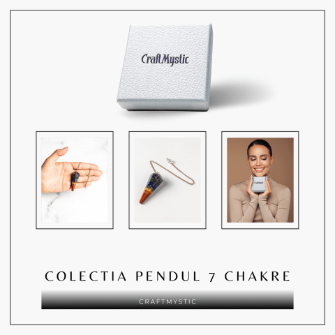 Pendul de Radiestezie cu Pietre 7 Chakre – Echilibru Energetic si Claritate [6]