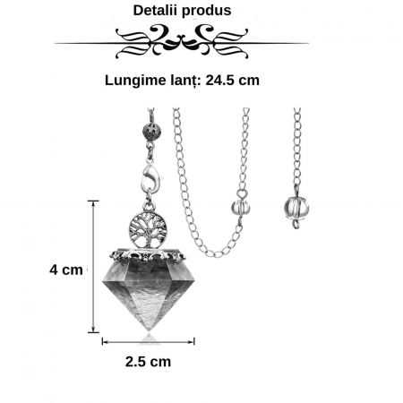 Pendul orgonic cu cristale vindecatoare 7 chakra pentru meditatie si energie pozitiva [2]