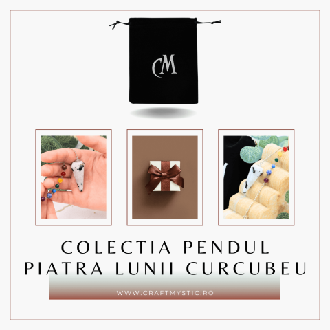 Pendul Piatra Lunii Curcubeu cu 7 Margele Chakre - Echilibru si Claritate [3]
