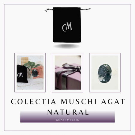 Piatra de Buzunar din Agat Muschi Natural - Promoveaza Echilibrul și Vindecarea Emoționala [6]