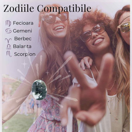 Piatra de Buzunar din Agat Muschi Natural - Promoveaza Echilibrul și Vindecarea Emoționala [3]