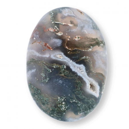 Cristale și Pietre Semiprețioase - Piatra de Buzunar din Agat Muschi Druzy Natural - Promoveaza Vindecarea și Echilibrul