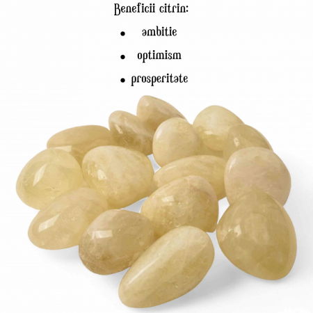 Piatra rulata din Citrin Natural - Abundenta si Energie, 2-3 cm [1]