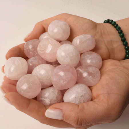 Piatra rulata din Cuart Roz Natural - Iubire si Vindecare, 2-3 cm [4]