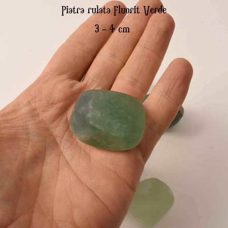 Piatra rulata din Fluorit Verde Natural - Claritate Mentala, 2-3 cm [1]