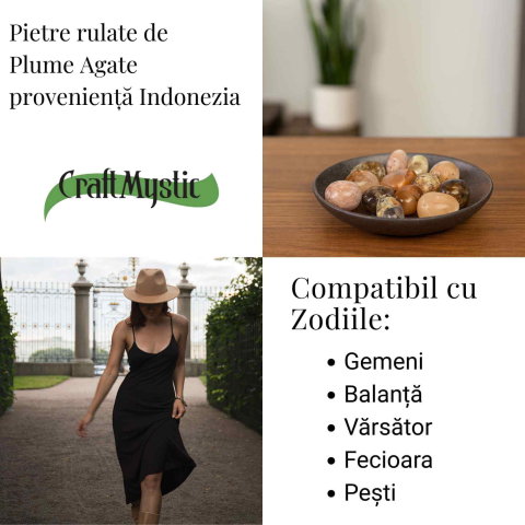 Piatra Naturala Plume Agate din Indonezia – Claritate, Echilibru si Armonie Interioara [4]