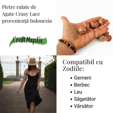 Piatra Naturala Crazy Lace Agate din Indonezia – Vitalitate, Echilibru si Energie Pozitiva [3]