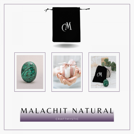 Piatra de Mana Malachit Natural Palmstone - Vindecare si Transformare [5]