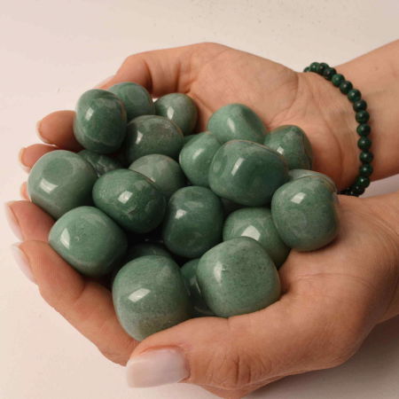 Piatra rulata din Aventurin Verde Natural - Aduce Noroc si Prosperitate, 2-3 cm [3]