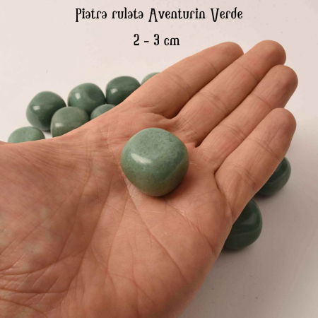 Piatra rulata din Aventurin Verde Natural - Aduce Noroc si Prosperitate, 2-3 cm [2]