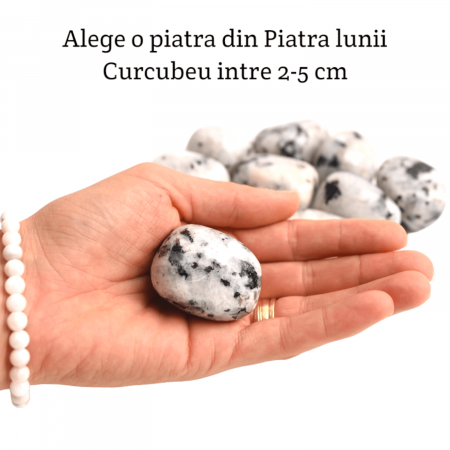 Piatra rulata din Piatra lunii curcubeu natural - Armonie și Intuiție în Viața Ta [3]