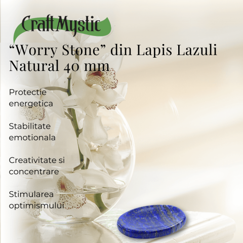 Piatra de Deget Terapeutica Lapis Lazuli 4 cm - Claritate si Liniste [2]
