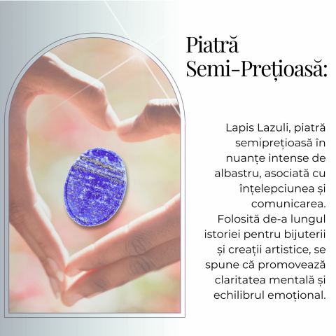 Piatra de Deget Terapeutica Lapis Lazuli 4 cm - Claritate si Liniste [3]