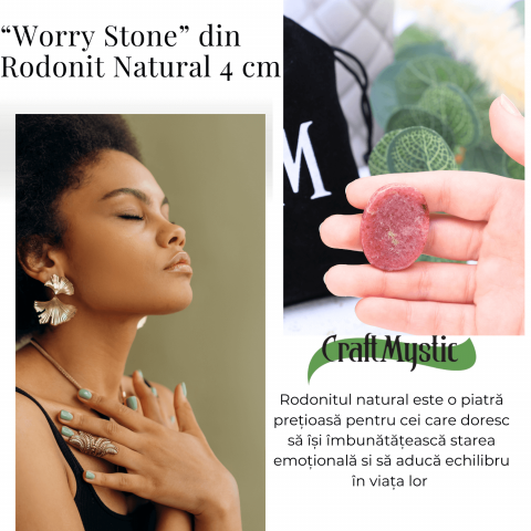 Piatra de Deget Terapeutica Rodonit 4 cm - Reducerea Stresului [2]