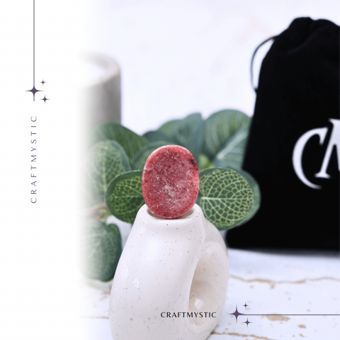 Piatra de Deget Terapeutica Rodonit 4 cm - Reducerea Stresului [5]