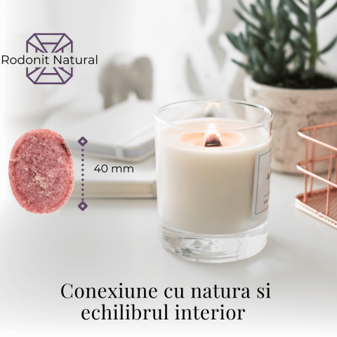 Piatra de Deget Terapeutica Rodonit 4 cm - Reducerea Stresului [1]
