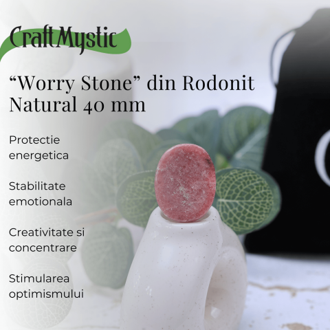 Piatra de Deget Terapeutica Rodonit 4 cm - Reducerea Stresului [3]