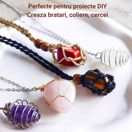 Pietra din Ochi de Tigru Rulat 3-4 cm Ideale pentru Reiki si Vindecare Energetica [2]