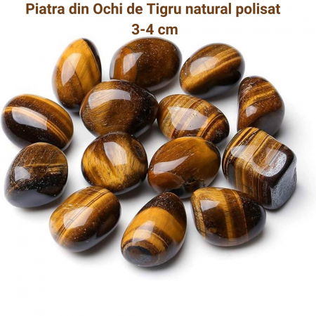 Pietra din Ochi de Tigru Rulat 3-4 cm Ideale pentru Reiki si Vindecare Energetica [1]