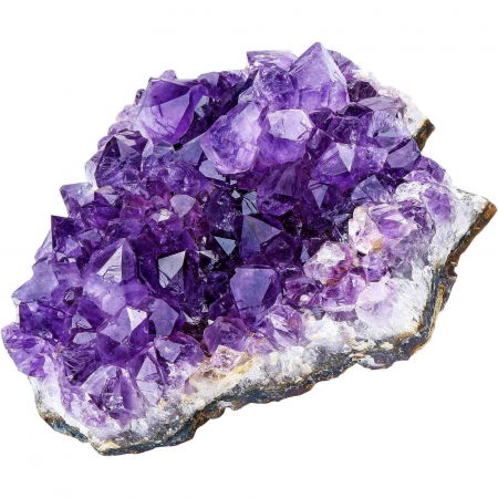 Berbec - Cluster Ametist Natural din Uruguay, Cristal Unic pentru Meditatie si Echilibrare Energetica, Dimensiuni 5-7 cm