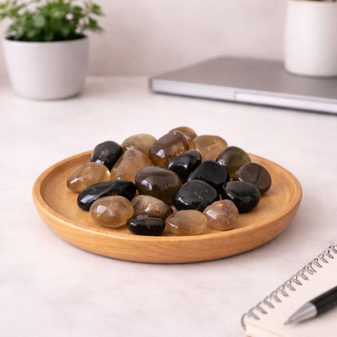 Pietre rulate de cuart fumuriu pentru momente de echilibru si reconectare [1]