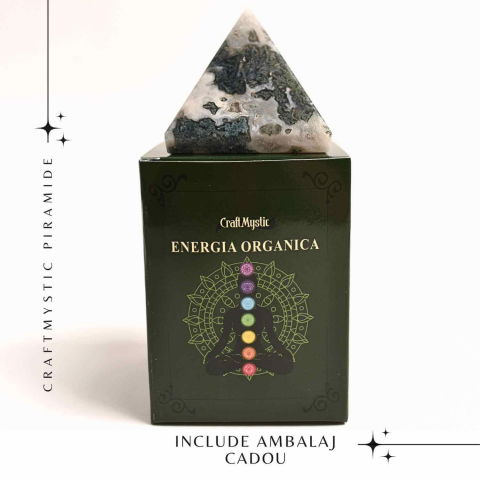 Piramida Moss Agate 55-60 mm - Echilibru Energetic si Vindecare Naturala [5]