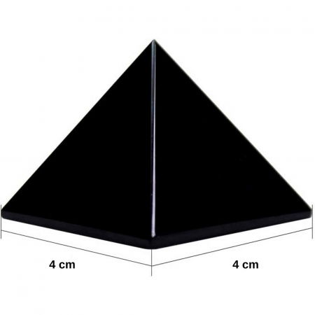 Piramida cristal negru obsidian din piatra semipretioasa naturala 4 cm – pentru protectie, integritate si energie pozitiva [1]