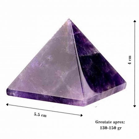 Piramida de Ametist Naturala de 4 cm - Cristal Reiki pentru Vindecare Chakra - Piatra semipretioasa de Calitate Superioara pentru Devierea Radiatiilor - Decor pentru Acasa si Cadou pentru Artizanat [1]