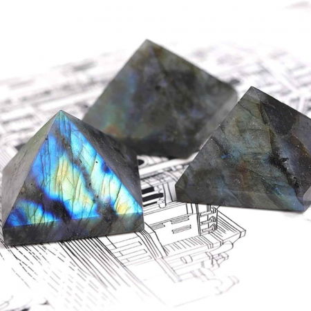 Piramida 6cm din Cristal din Labradorit - Ornament Mineral Specimen pentru Chakre [3]